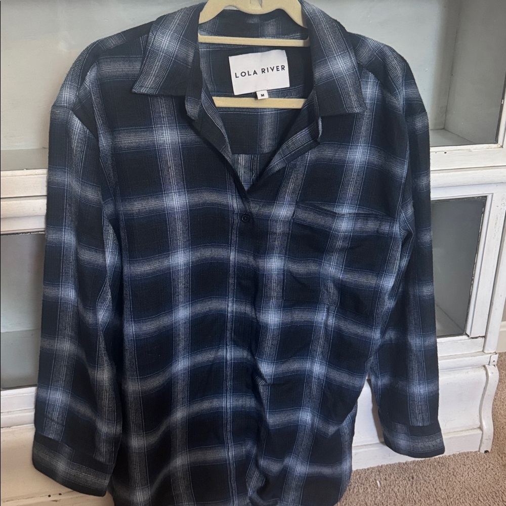 Lola River Plaid Button-Up flannel shirt